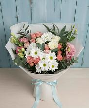 Букет цветов из:  Розы, Лизиантусы и Хризантемы в Рагулях
