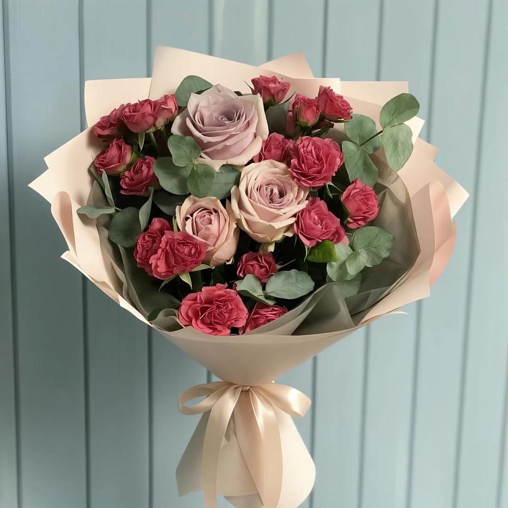 Букет цветов из: Гвоздики и Розы в Рагулях