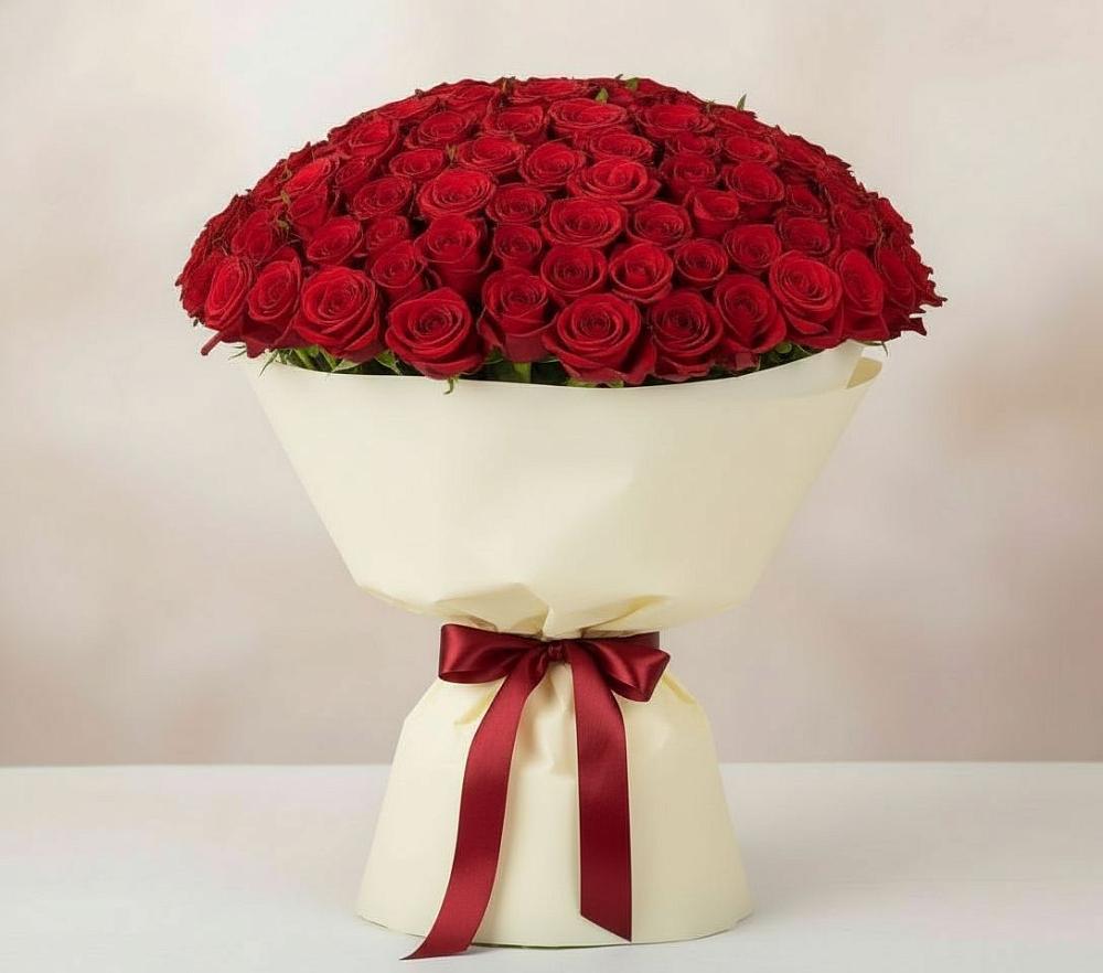 Букет 101 Красная роза Милано в Рагулях