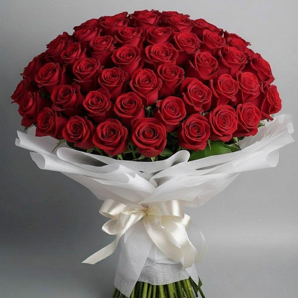 Букет 101 Красная роза Блэк Мэджик в Рагулях