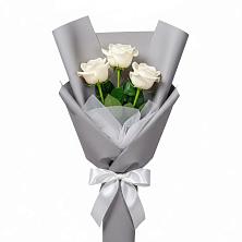 Букет 3 белые розы в Рагулях