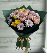 Букет цветов из:  Хризантемы и Розы в Рагулях