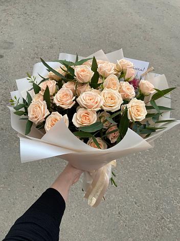 Букет Кремовые розы Латте в Рагулях