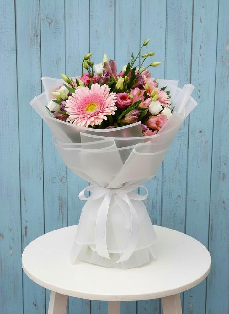 Букет цветов из: Герберы, Альстромерии и Лизиантусы в Рагулях