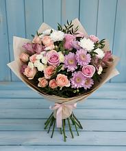 Букет цветов из:  Хризантемы, Розы и Альстромерии в Рагулях