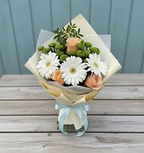 Букет цветов из:  Герберы, Розы и Хризантемы в Рагулях